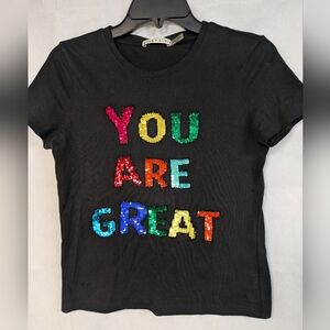 Alice + Olivia You Are Great Tshirt M